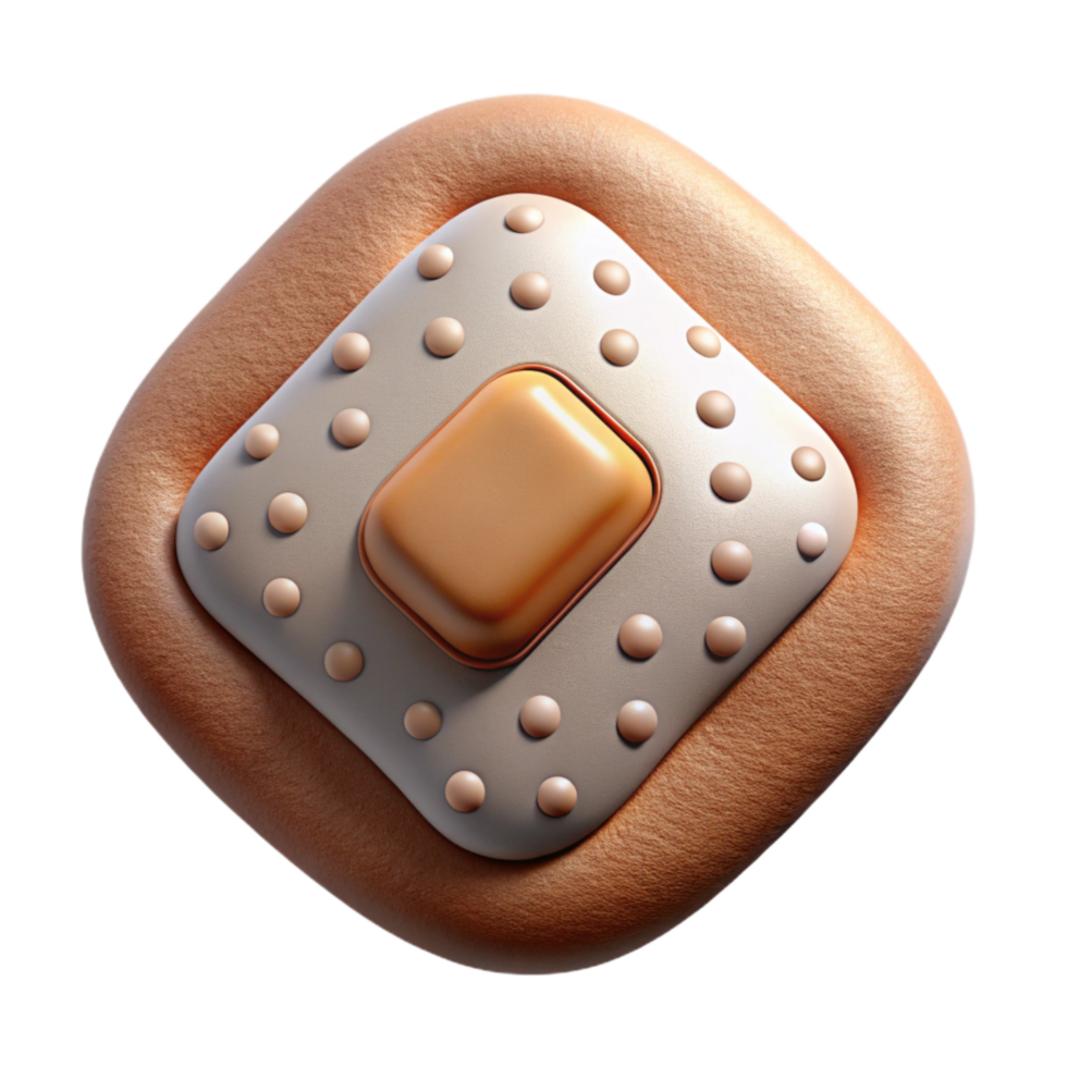 extraordinary abstract Adaptive Bio Wearable Skin Patch Isolated on White 4K png