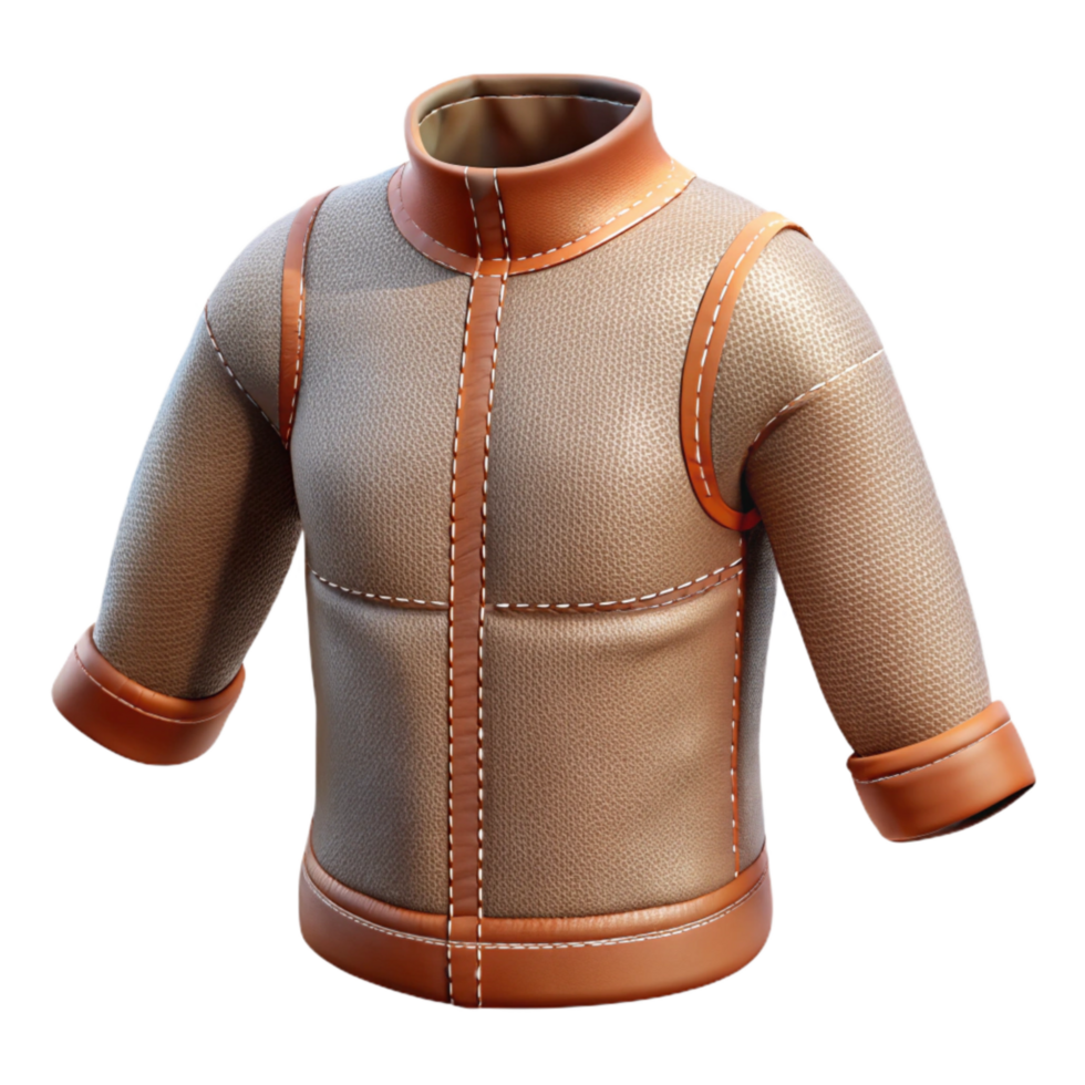 magnificent rustic Adaptive Clothing Seam Detail Transparent Background 4K png