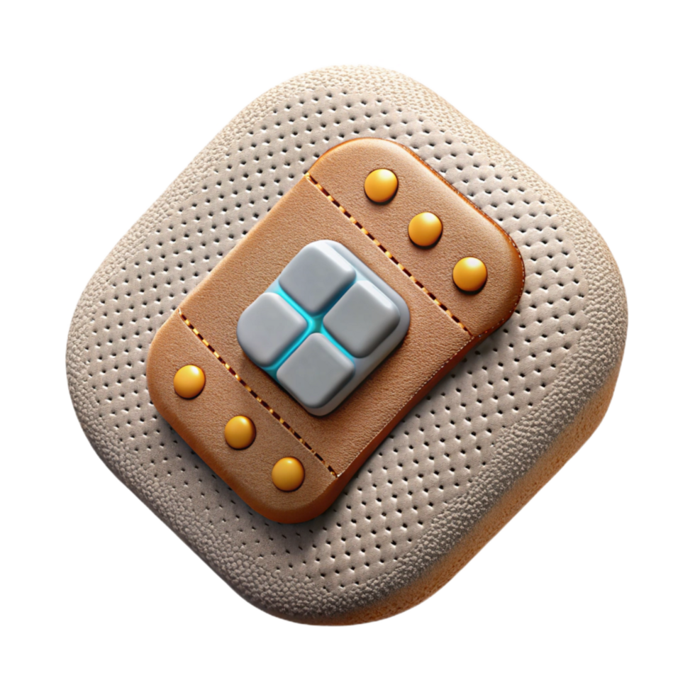beautiful artistic Adaptive Fabric Patch with Sensors Isolated Transparent Background genuine png