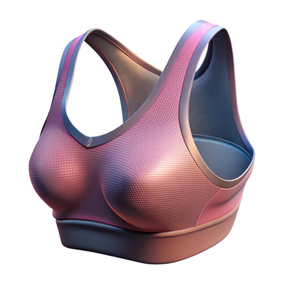 vibrant minimalist Adaptive Sports Bra Detail Transparent Background original png