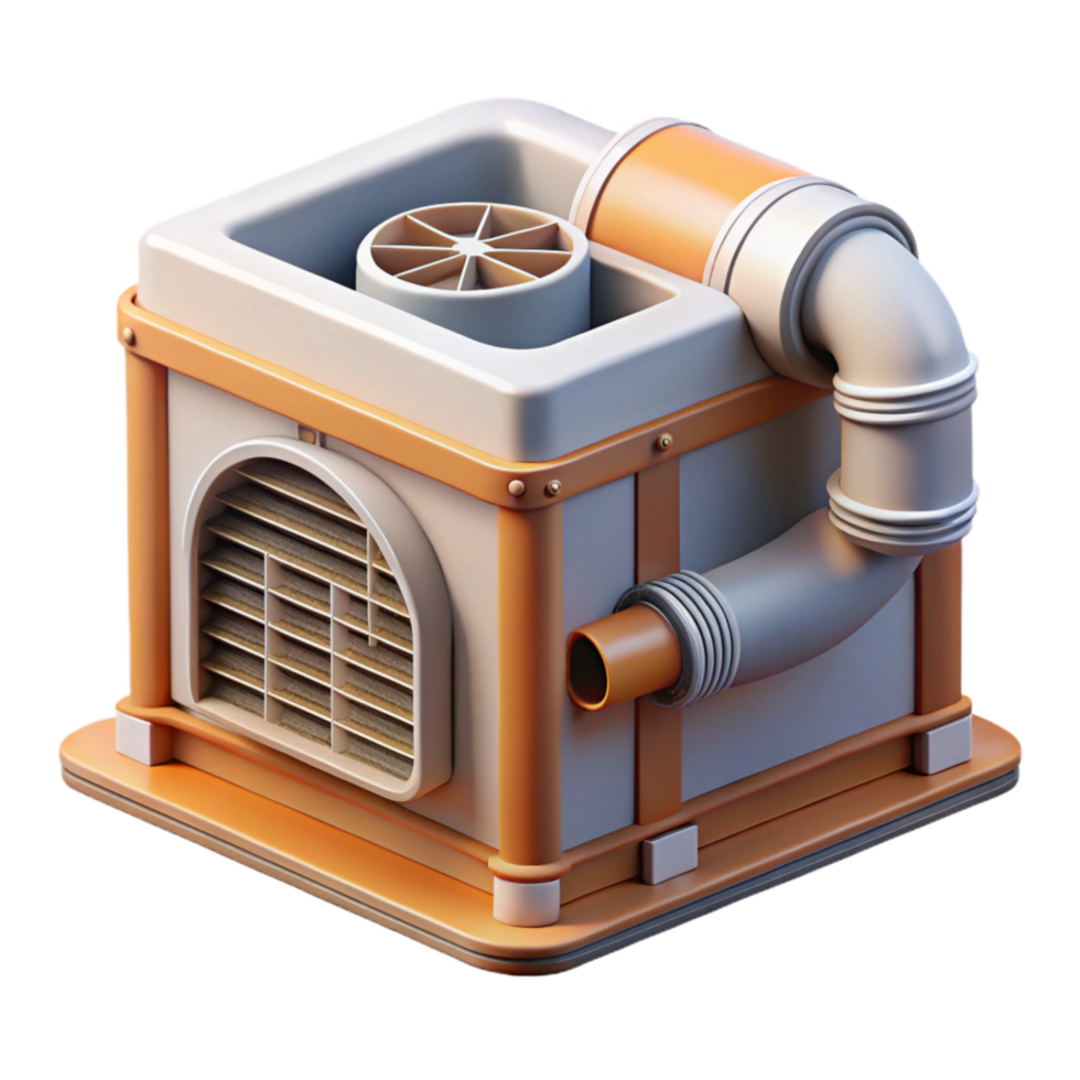 elegant contemporary Adaptive Ventilation System Isolated Detailed View high quality png