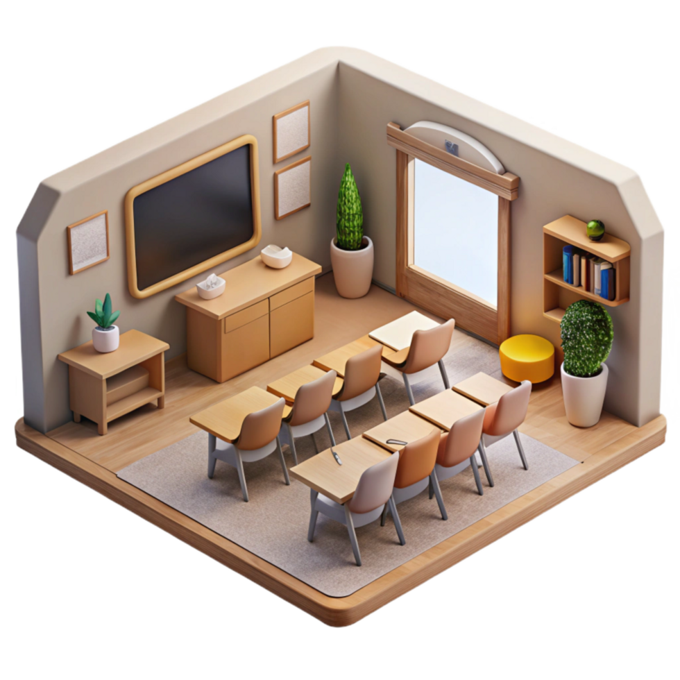 extraordinary contemporary Adult Education Classroom Scene Cutout 4K png
