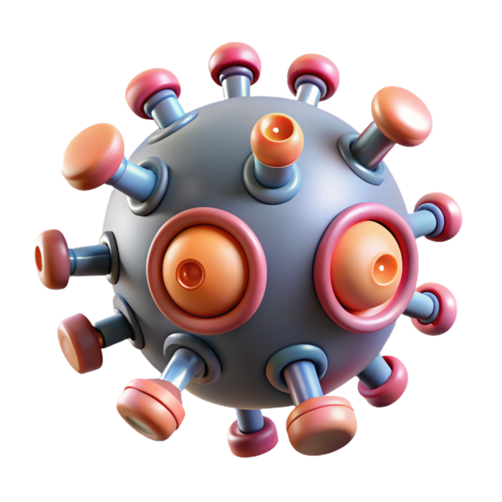 serene artistic Advanced Medical Nanobots Microscopic View Cutout authentic png
