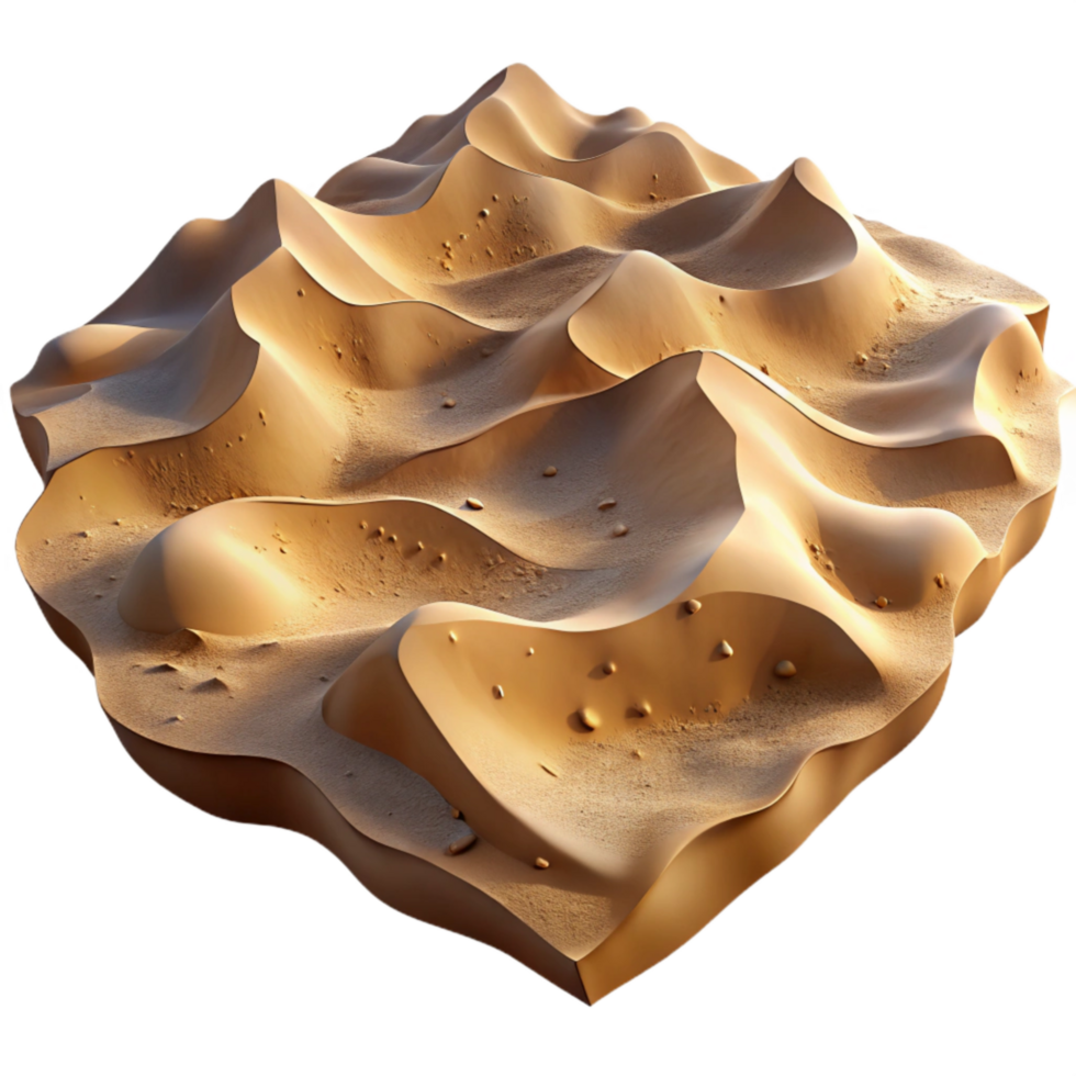 vibrant rustic Aerial View of Desert Dunes Cutout Transparent Background high quality png