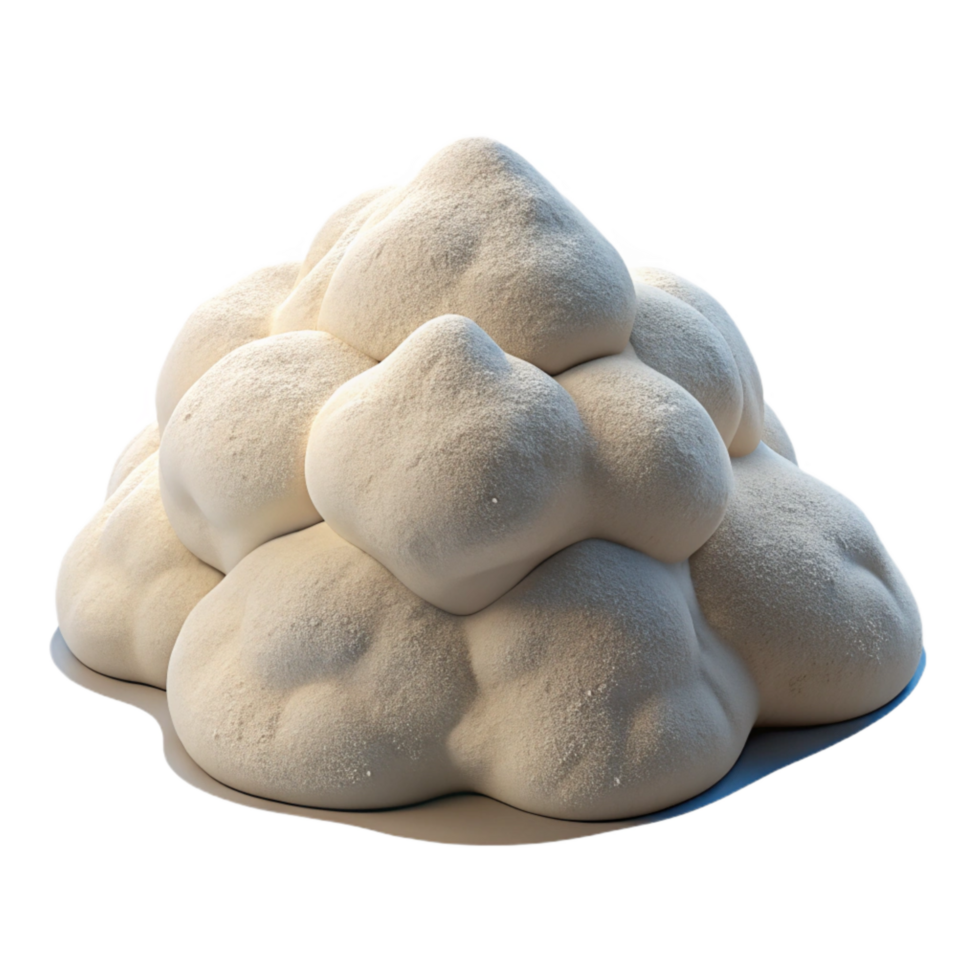 extraordinary abstract Agar Agar Powder Pile Cutout with Soft Shadows premium png