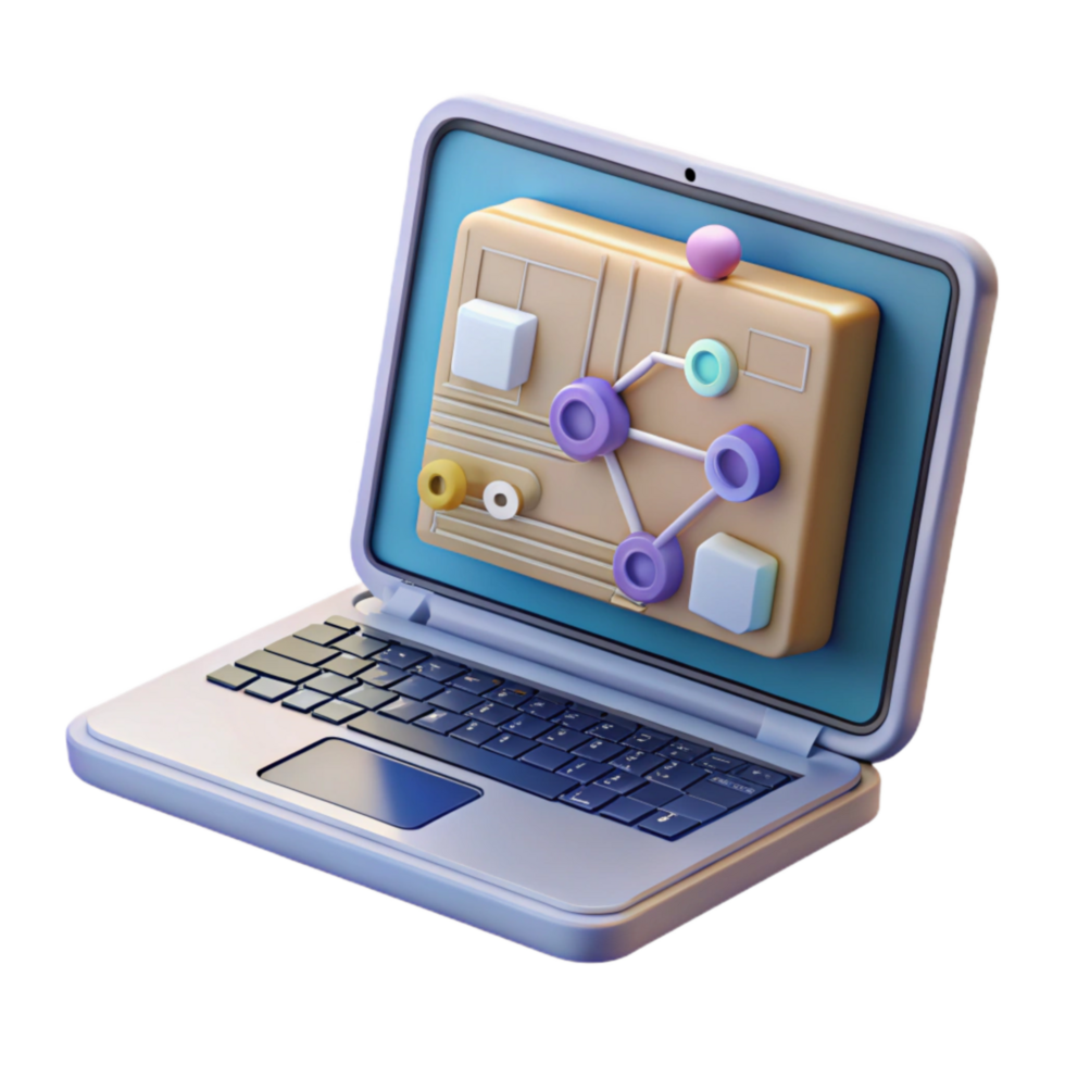 elegant modern Ai Assisted Design Process on Tablet Screen Transparent Background authentic png