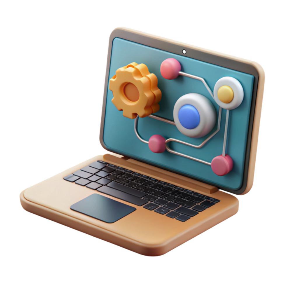 vibrant artistic Ai Assisted Design Process on Tablet Screen Transparent Background original png