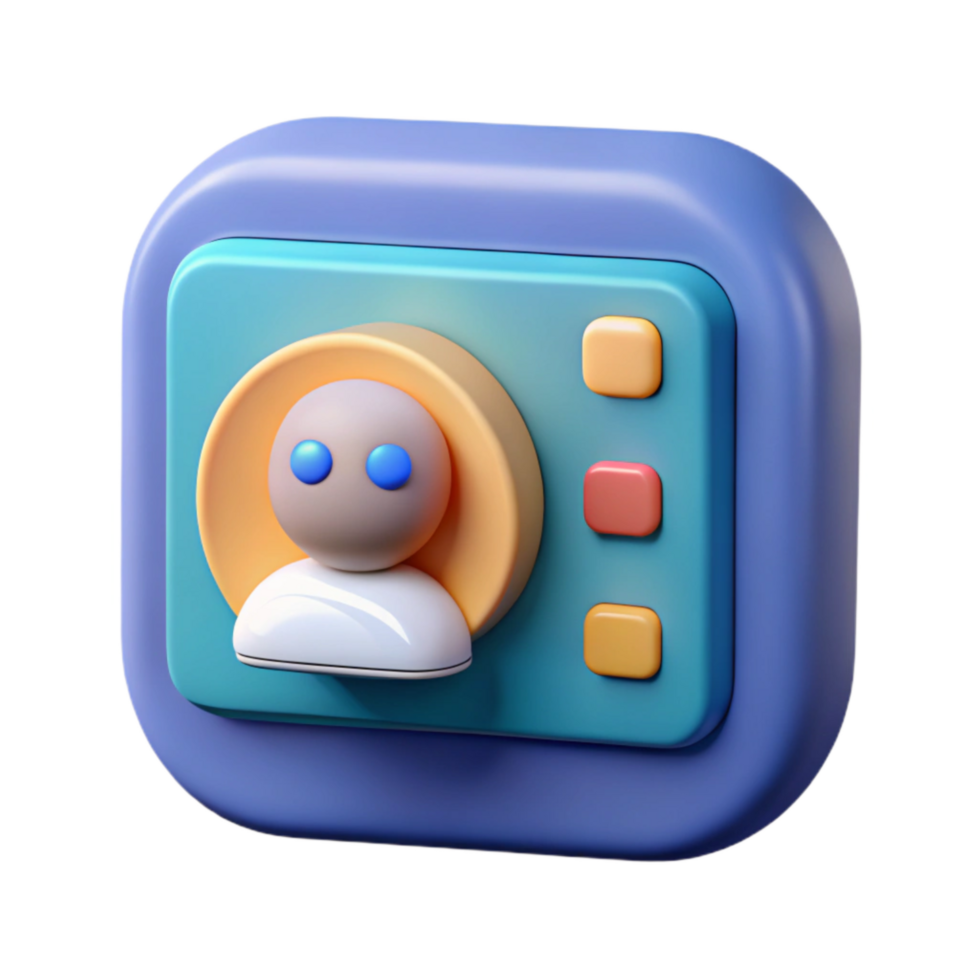 vibrant rustic Ai Friend Assistant Interface Isolated User-focused Design detailed png