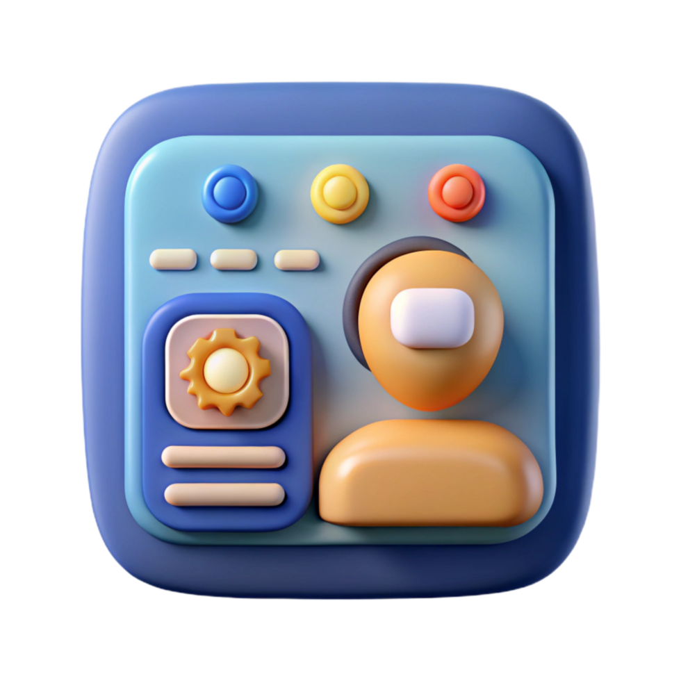 impressive abstract Ai Friend Assistant Interface Isolated User-focused Design detailed png