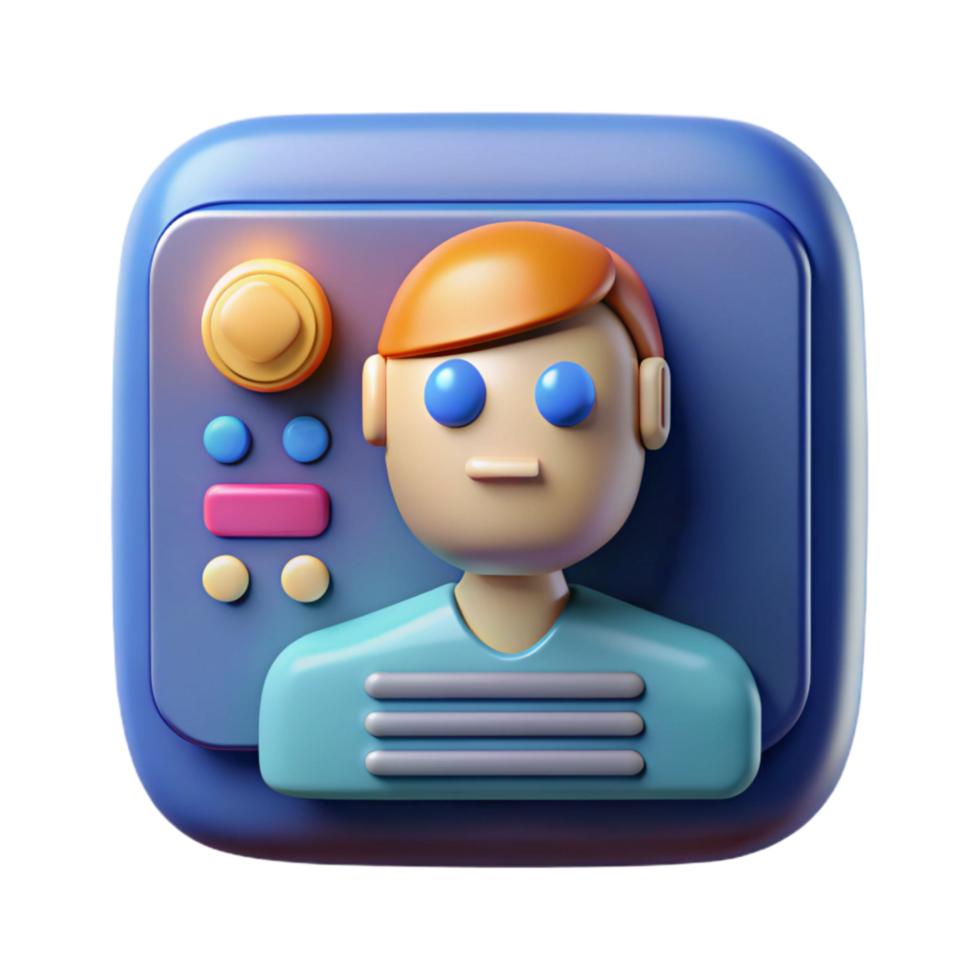 dramatic abstract Ai Friend Assistant Interface Isolated User-focused Design exclusive png