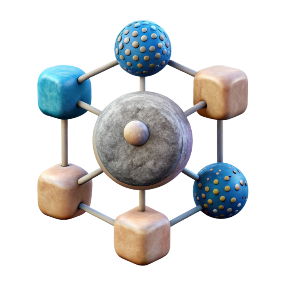 stunning traditional Ai Powered Cell Network Diagram Transparent Background high resolution png