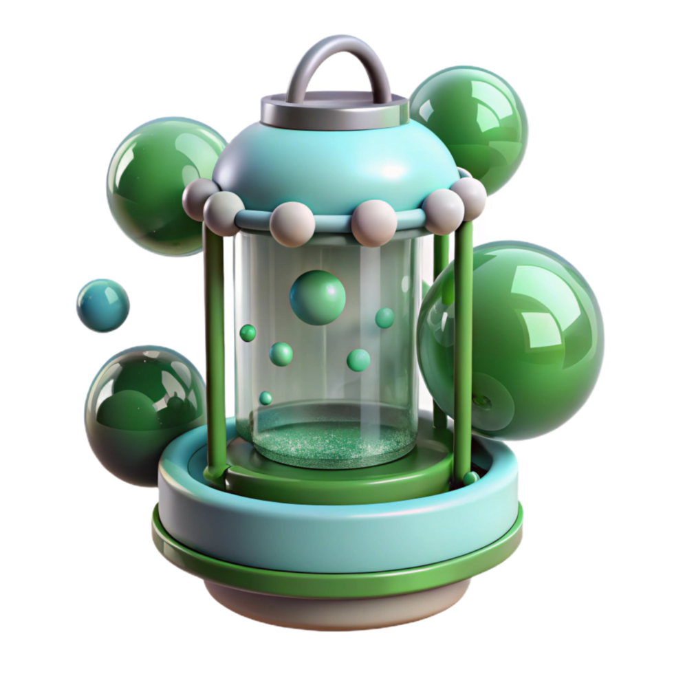 magnificent modern Algae Bioreactor with Bubbles Detail Transparent Background 4K png
