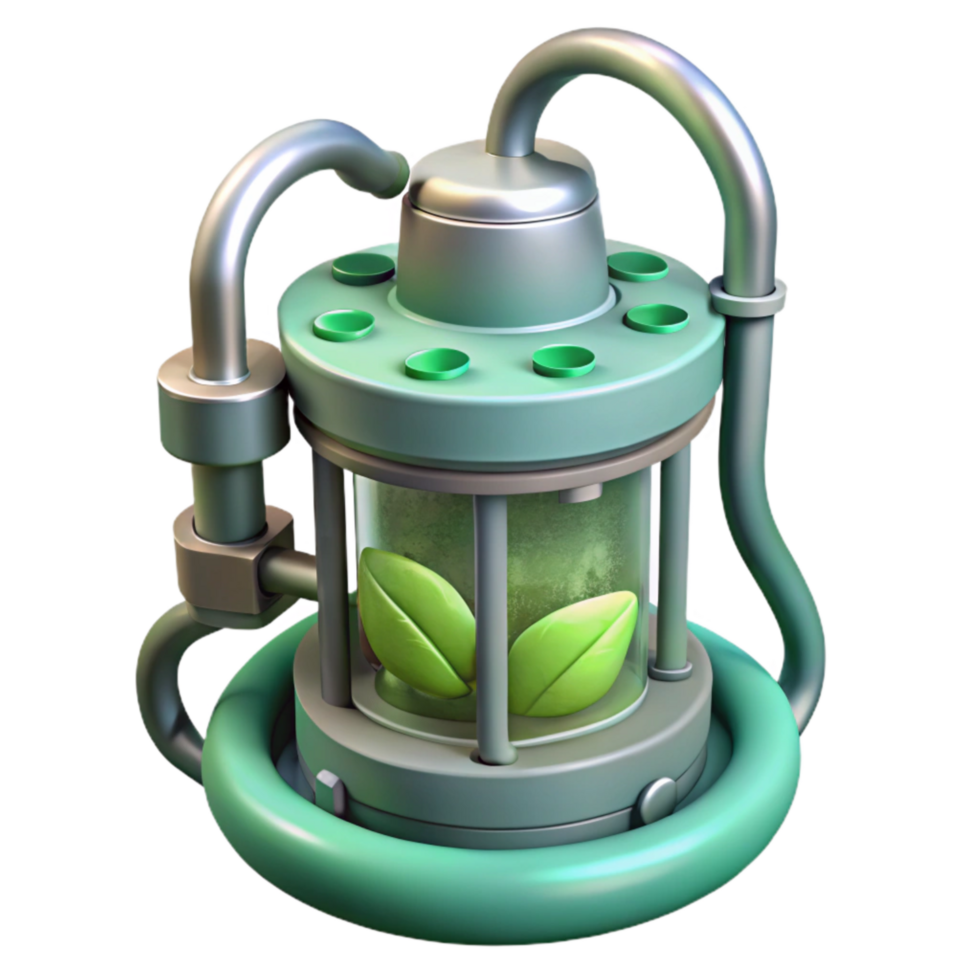 beautiful creative Algae Bioreactor with Oxygen Output Port Isolated high quality png