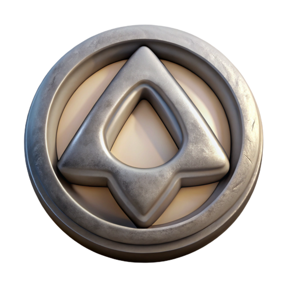 dramatic abstract Ancient Symbol with Smooth Surface Transparent authentic png
