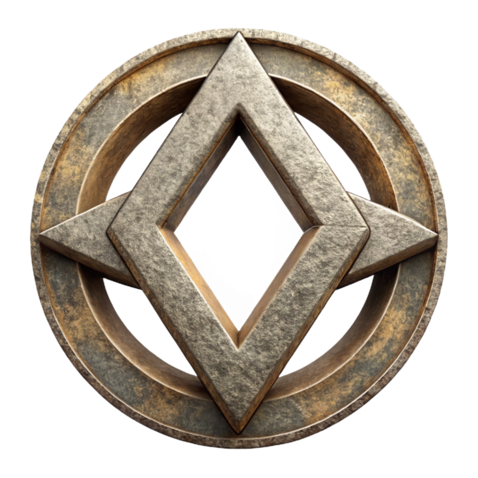beautiful rustic Ancient Symbol with Rustic Texture Transparent professional png