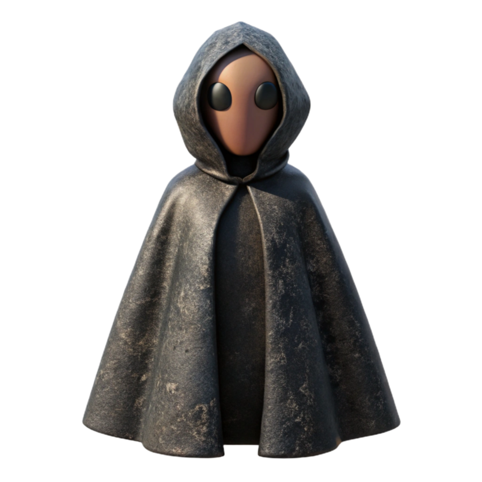 stunning artistic Anonymous Figure Cloak Black Shadow Cutout detailed png