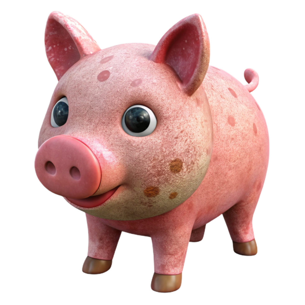 wonderful traditional Animal Farm Pig Pink Isolated premium png