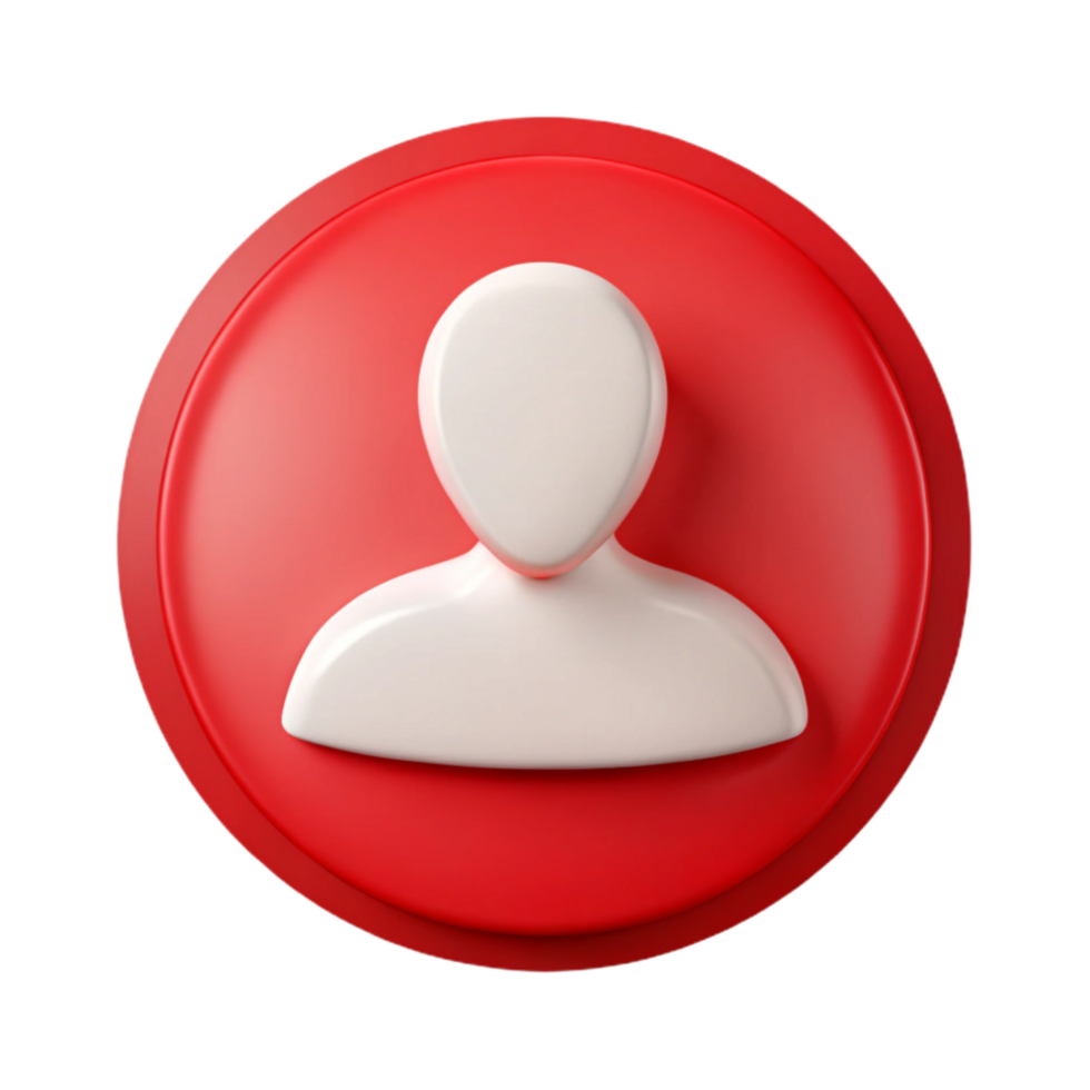 dramatic classic Anonymous User Icon Red Circle Isolated Element original png