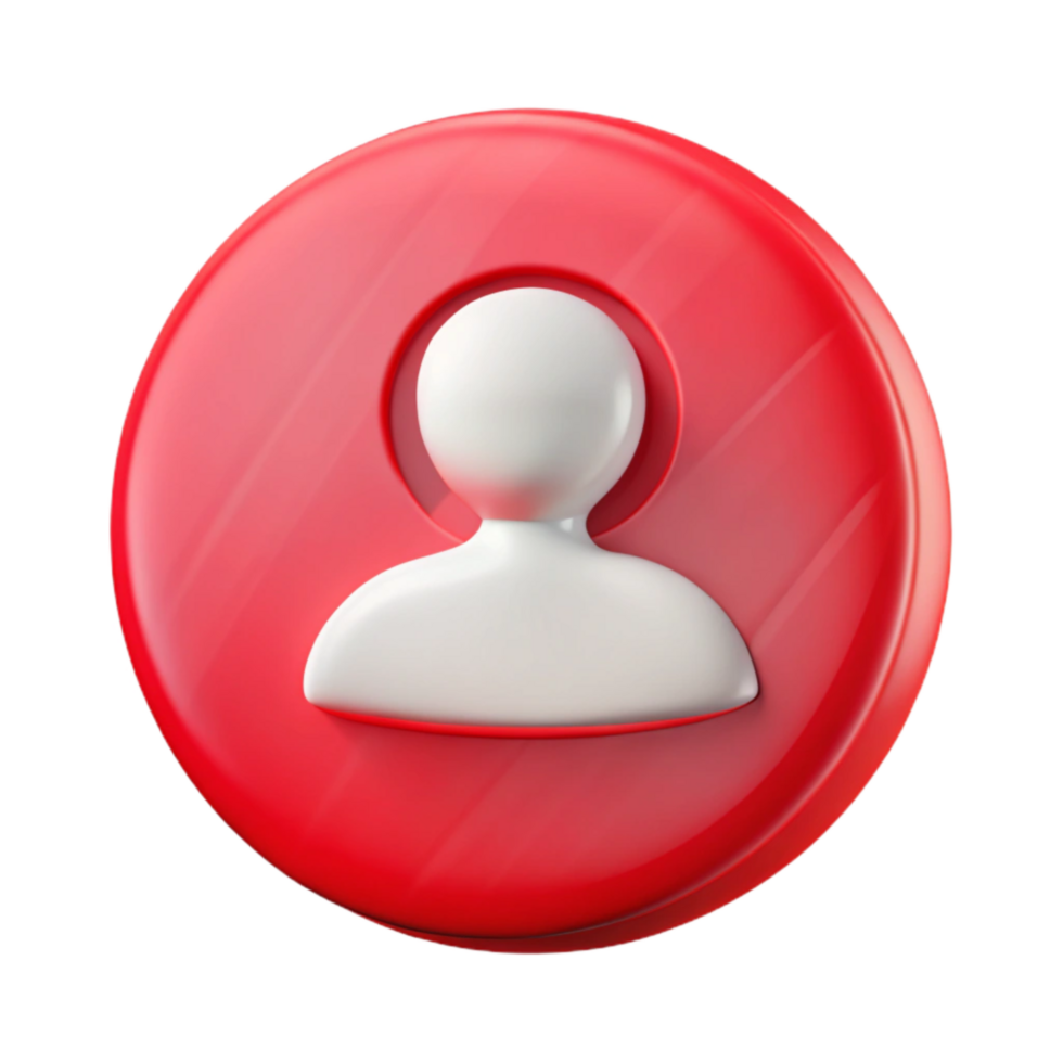 beautiful abstract Anonymous User Icon Red Circle Isolated Element exclusive png