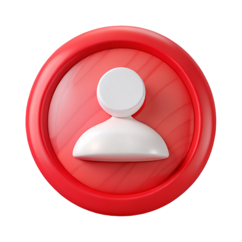 stunning classic Anonymous User Icon Red Circle Isolated Element detailed png