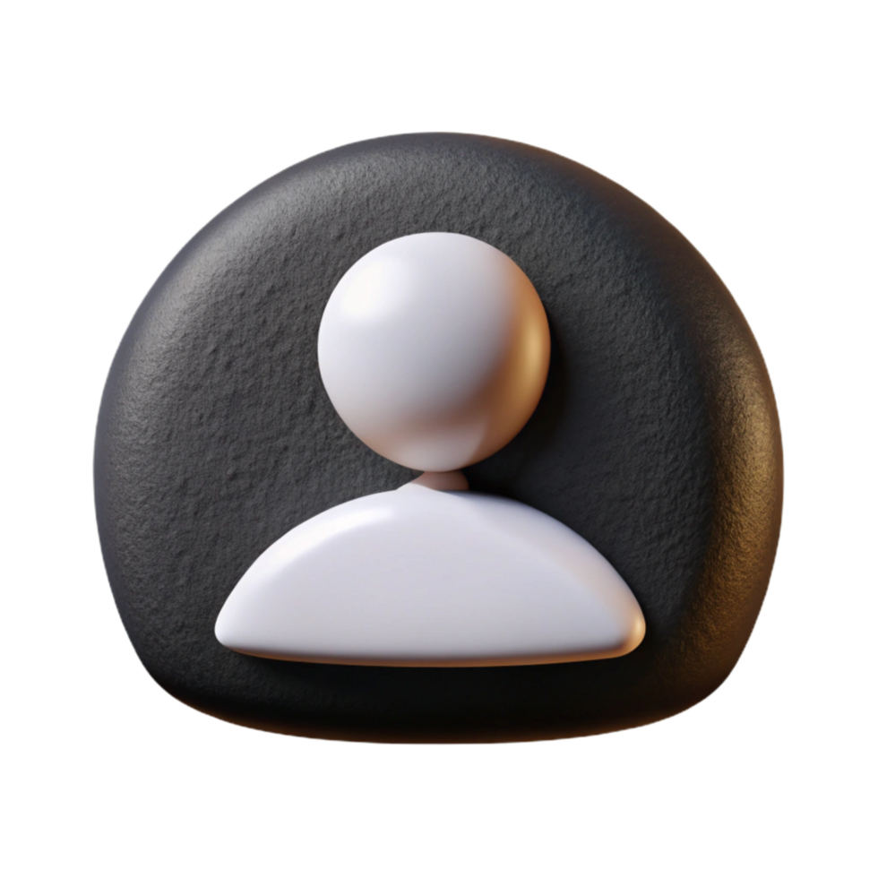 magnificent classic Anonymous User Icon with Black Silhouette Isolated high resolution png