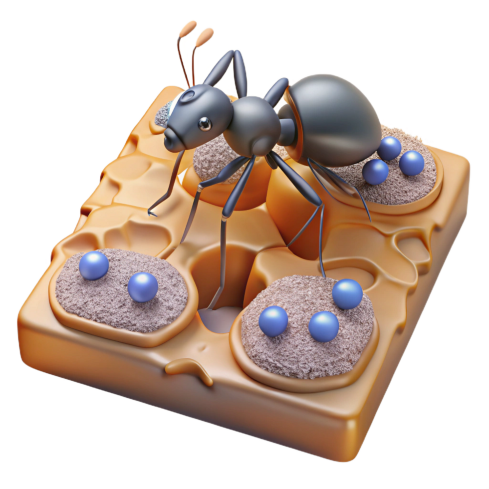 magnificent abstract Ant Colony Algorithm Visualization Isolated authentic png