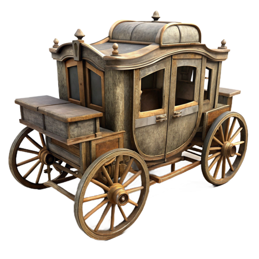 magnificent modern Antique Carriage Horse Drawn Isolated original png