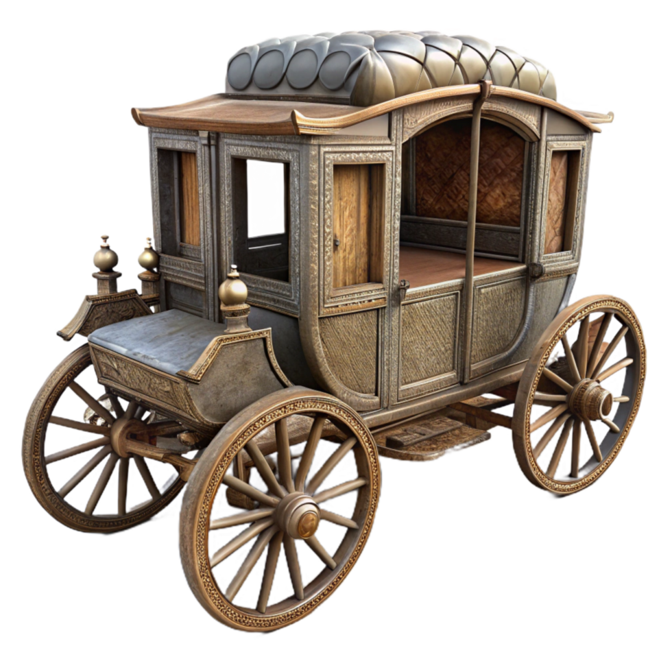 impressive classic Antique Carriage Horse Drawn Isolated high resolution png