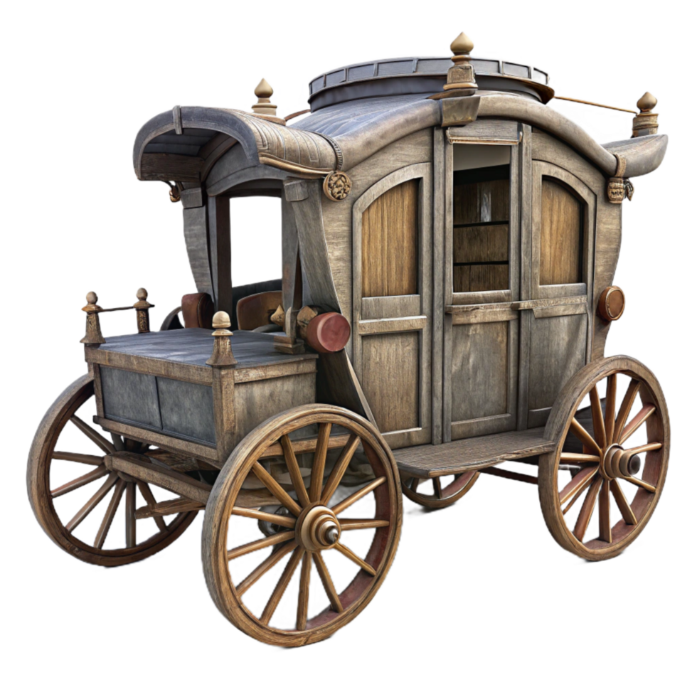 magnificent contemporary Antique Carriage Horse Drawn Isolated professional png