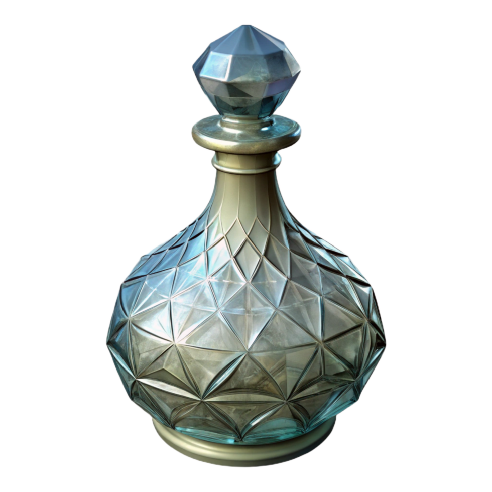 vibrant rustic Antique Decanter Crystal Cut Glass Transparent Background original png
