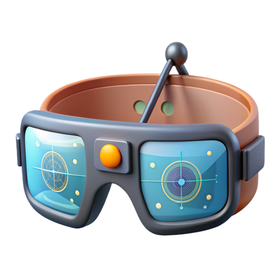 extraordinary rustic Ar Glasses Head Up Display Projected Information Transparent Background authentic png