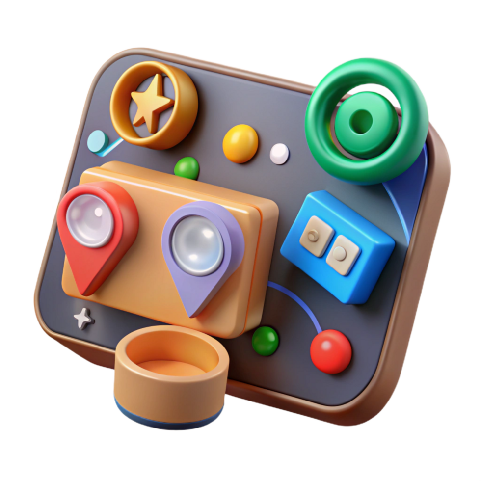 vibrant abstract Ar Interface with Interactive Buttons and Icons Cutout exclusive png