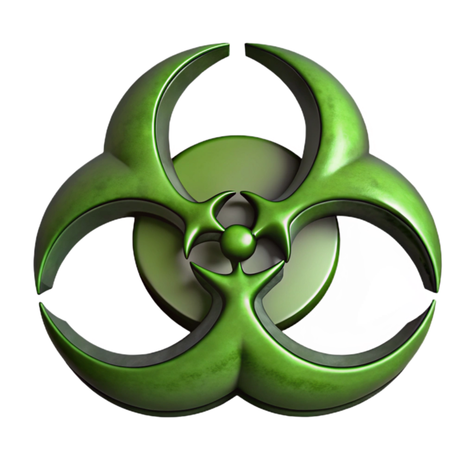 wonderful traditional Army Green Synthetic Biohazard Symbol Cutout Element high quality png