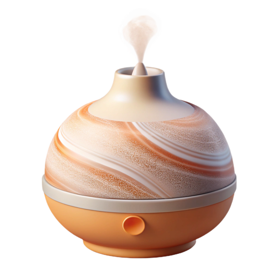 vibrant vintage Aromatherapy Diffuser Isolated with Gentle Mist high resolution png