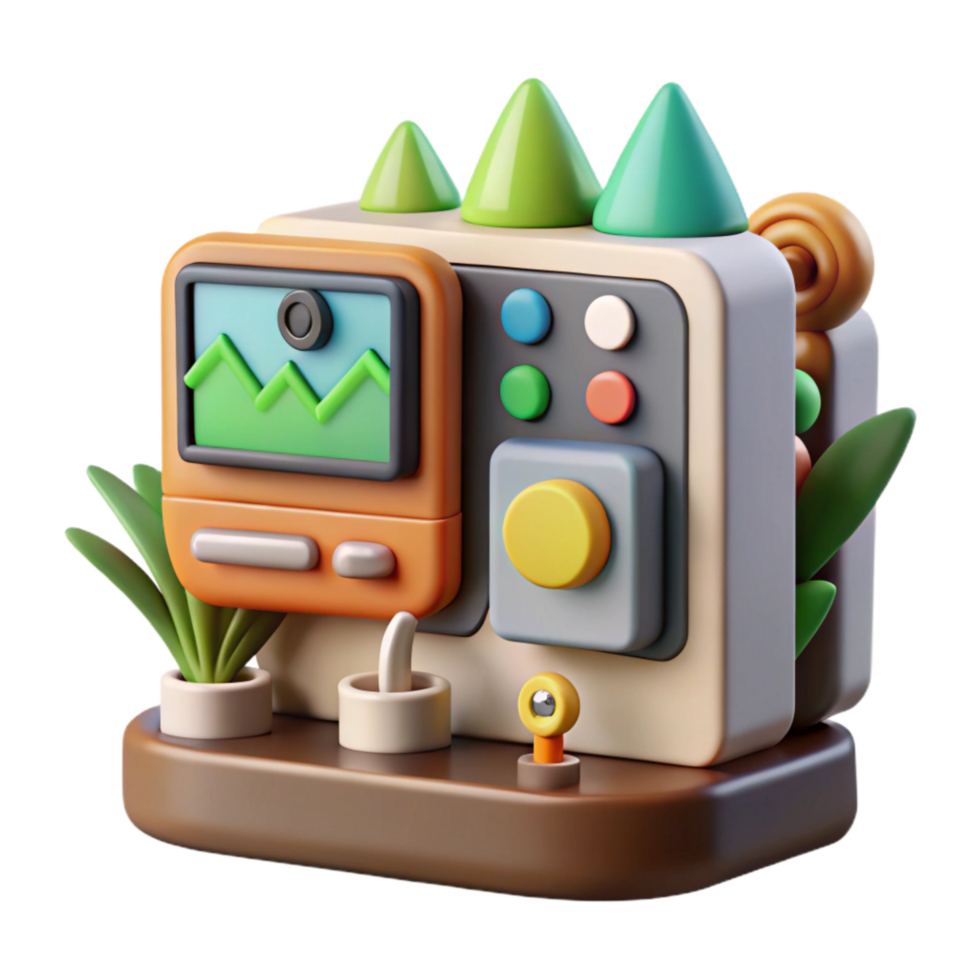 serene contemporary Artificial Ecosystem Monitoring System Cutout high quality png