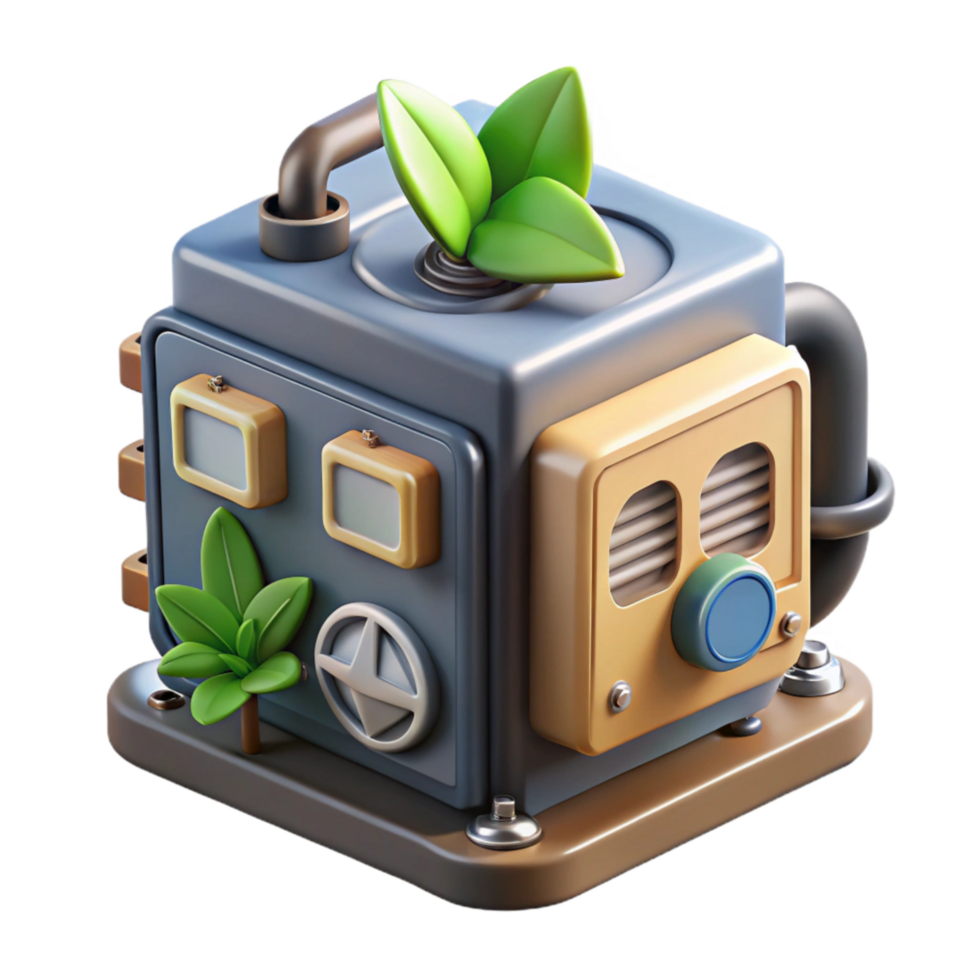 vibrant modern Artificial Ecosystem Power Generator Cutout authentic png