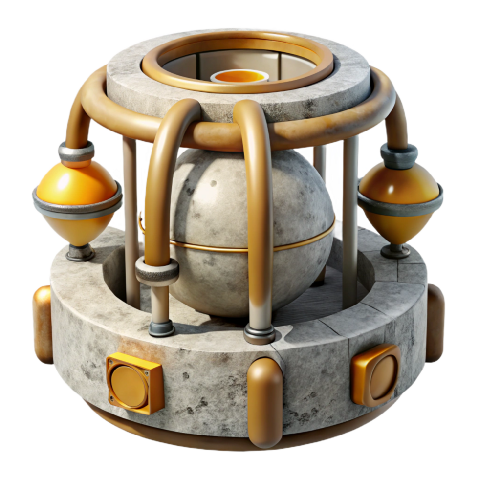 serene minimalist Artificial Gravity Generator Diagram Isolated original png