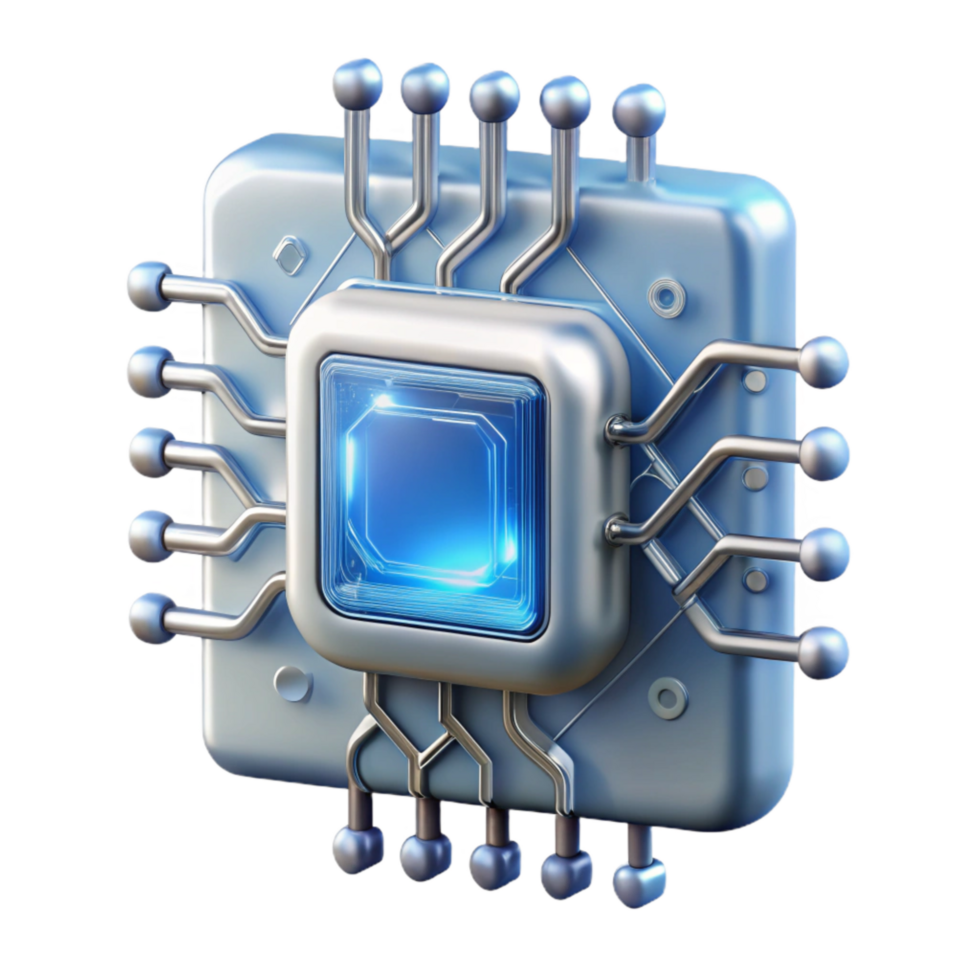 wonderful creative Artificial Intelligence Chip Circuit Board Design Transparent detailed png