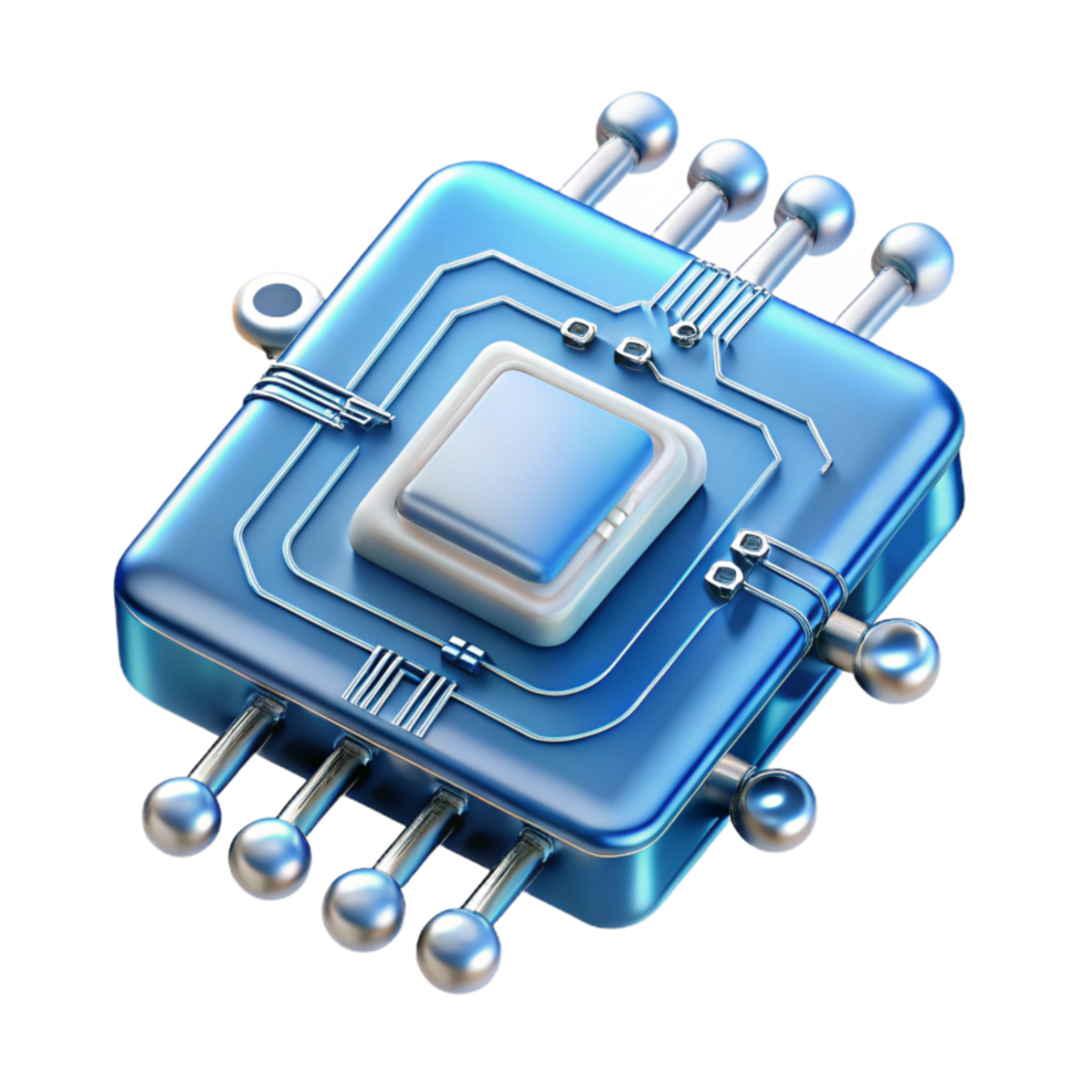 elegant vintage Artificial Intelligence Chip Circuit Board Design Transparent authentic png