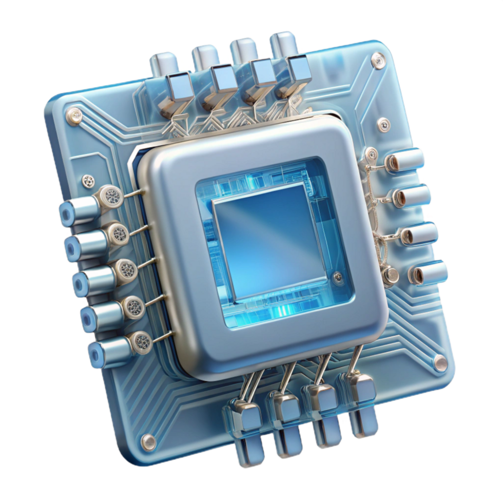 elegant traditional Artificial Intelligence Chip Circuit Board Design Transparent original png