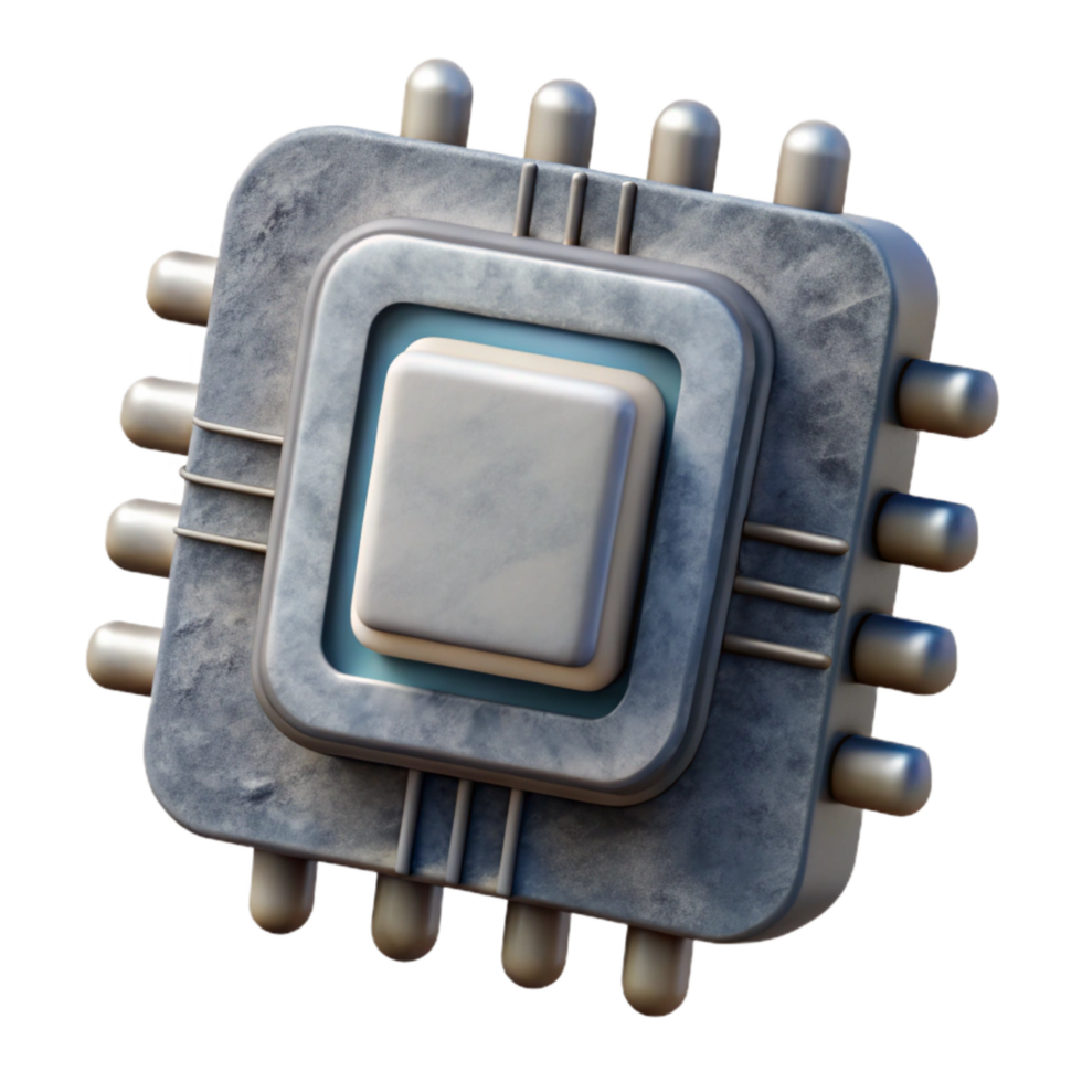 extraordinary classic Artificial Intelligence Chipset Isolated with Shadow genuine png