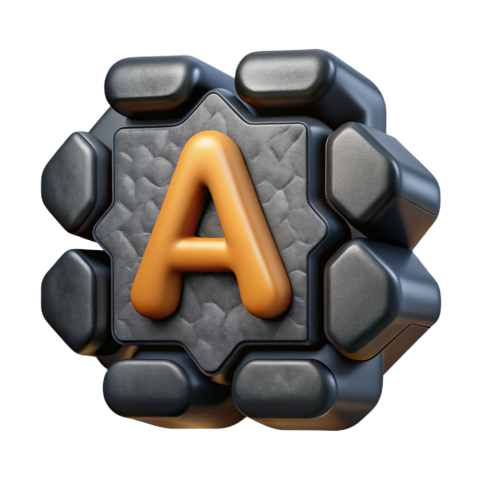 serene contemporary Artificial Intelligence Symbol Binary Code Black Cutout premium png