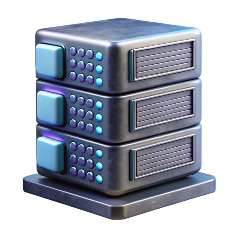wonderful classic Artificial Intelligence Server Rack Isolated detailed png