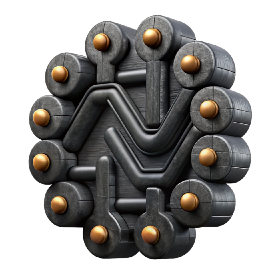 vibrant contemporary Artificial Intelligence Symbol Binary Code Black Cutout premium png