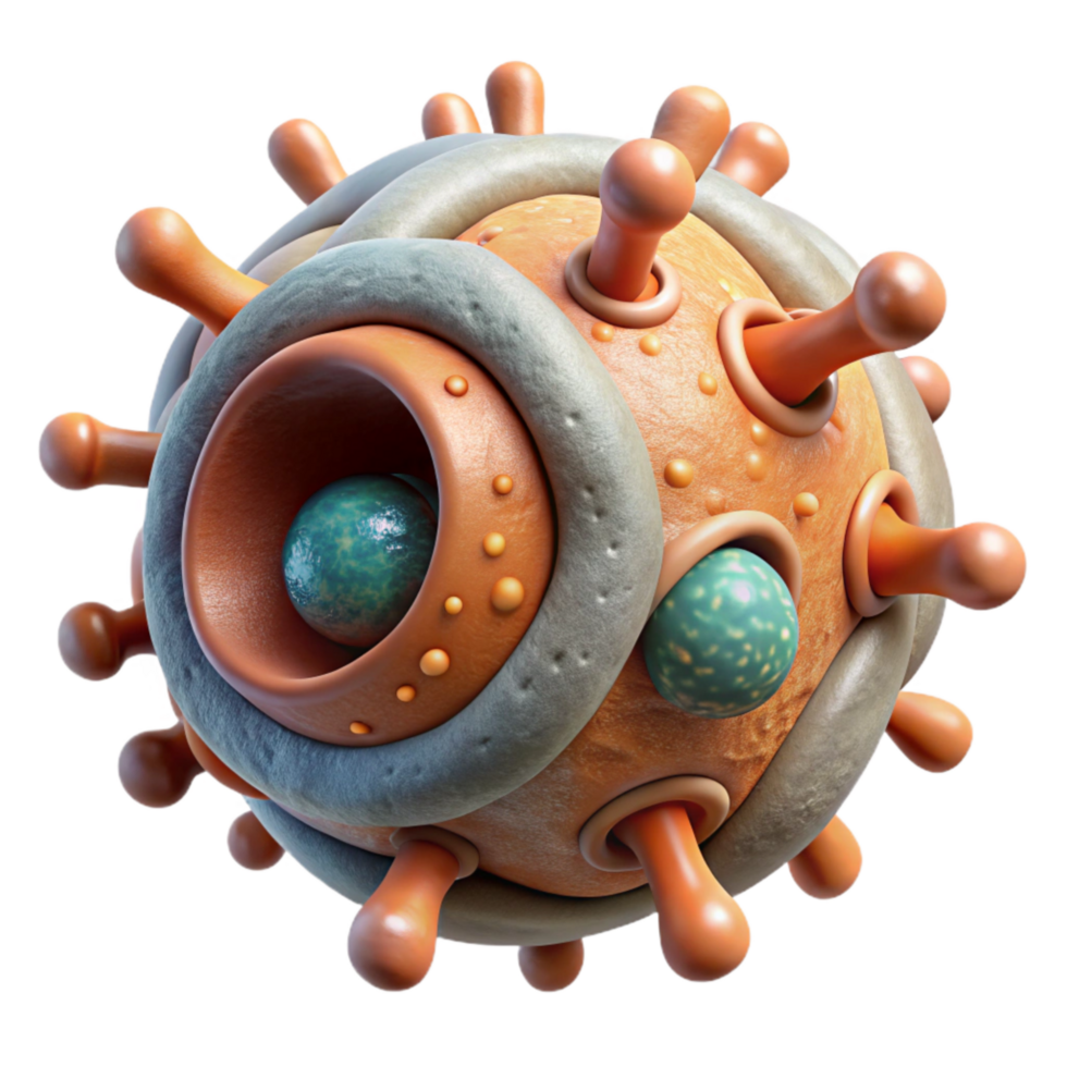 dramatic vintage Artificial Life Form Microscopic View Cutout original png