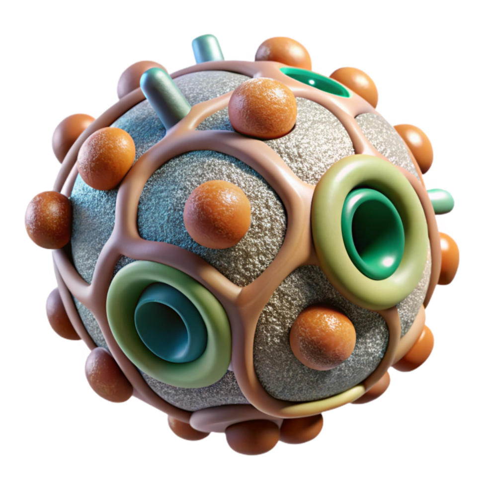 wonderful modern Artificial Life Form Microscopic View Cutout authentic png