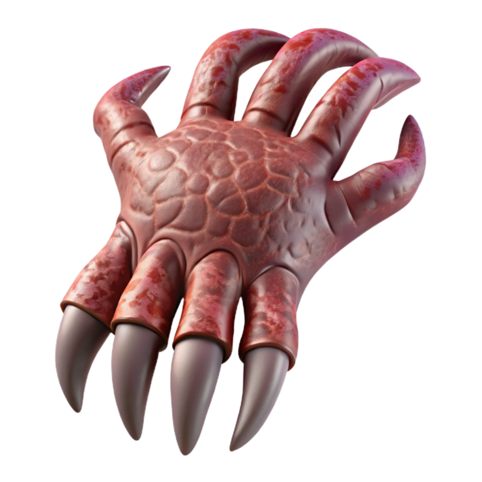 dramatic modern Artificial Nightmare Hand Cutout with Claws authentic png