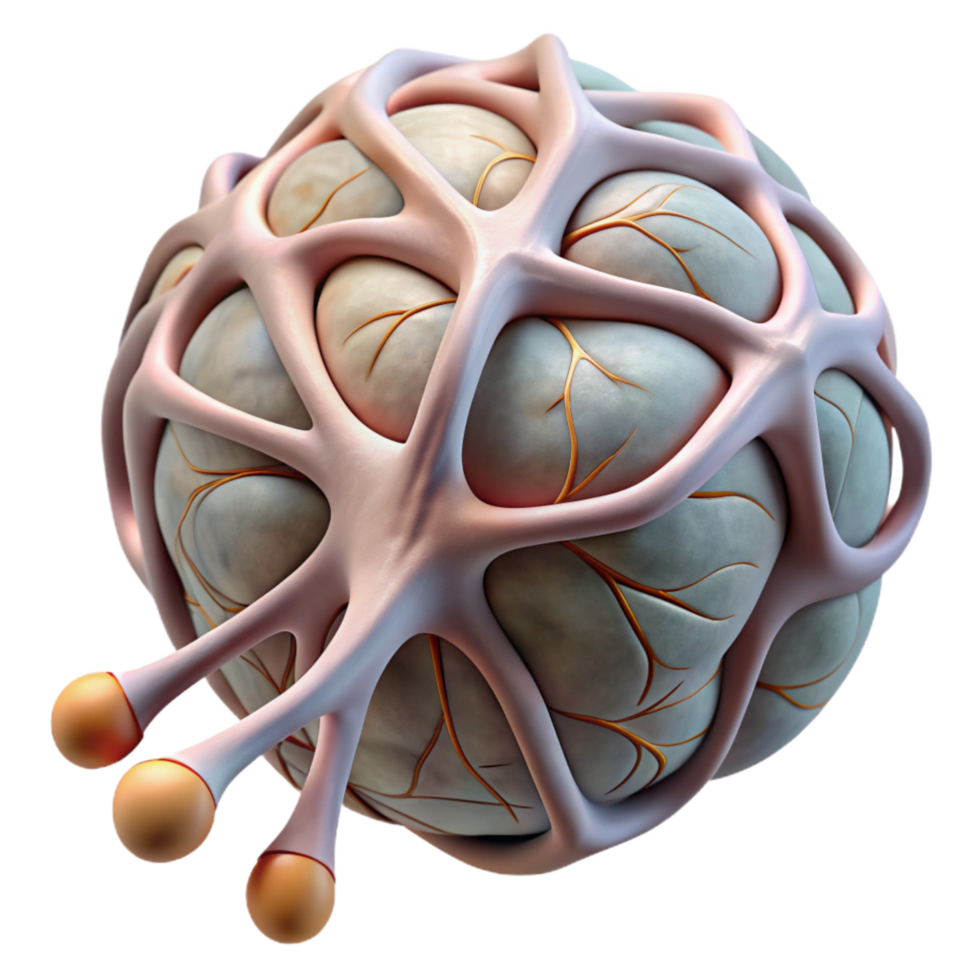 serene artistic Artificial Neuron Model 3d Render Transparent 4K png