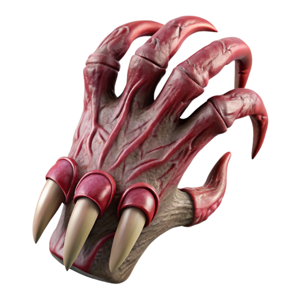 beautiful abstract Artificial Nightmare Hand Cutout with Claws detailed png