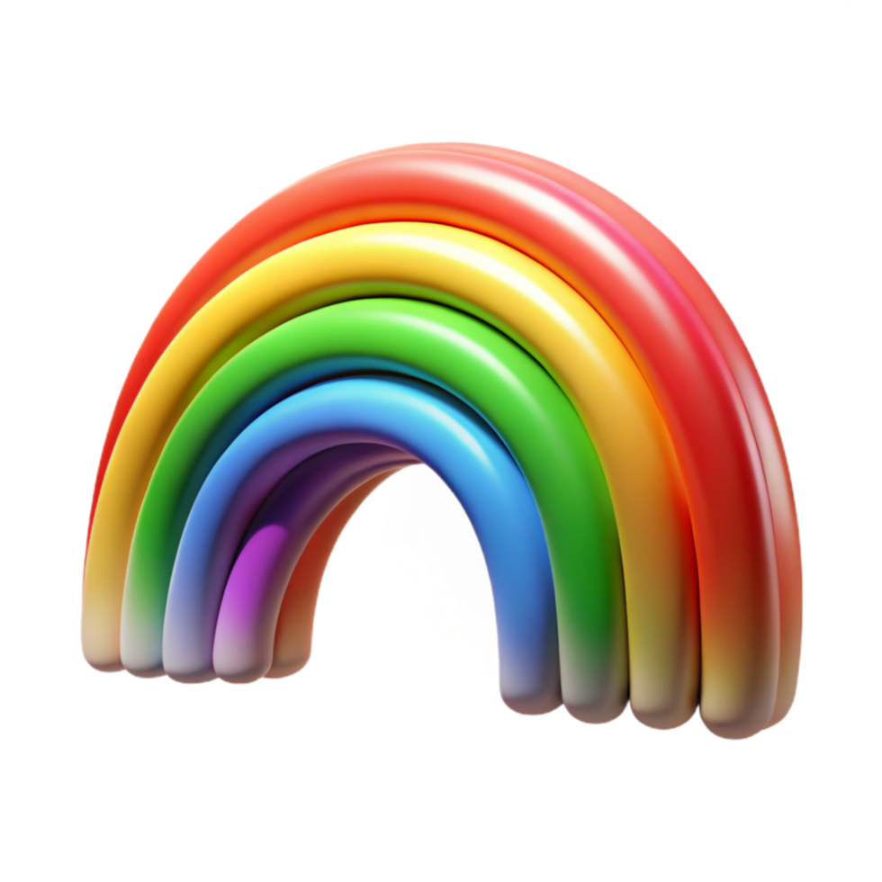 vibrant abstract Artificial Rainbow Arc Transparent Element premium png